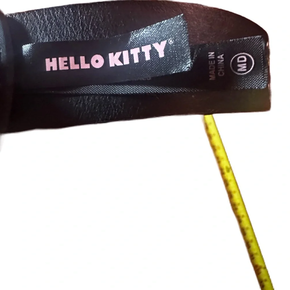 Hello Kitty Black Belt with Pink Eyelets